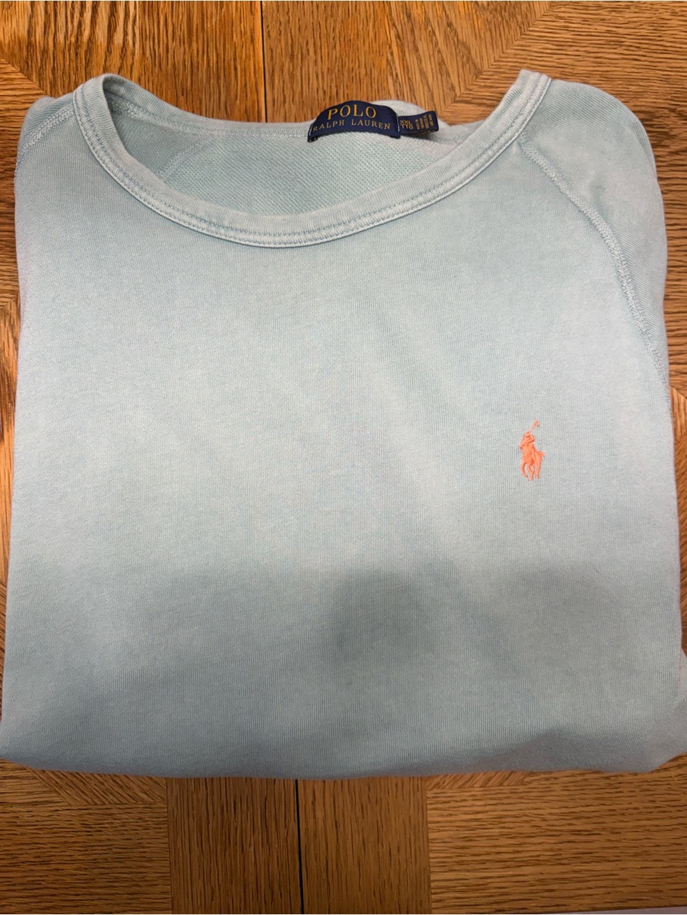 Polo by Ralph Lauren Sage Green Off-Shoulder Pullover with Orange Pony - Picture 11 of 11
